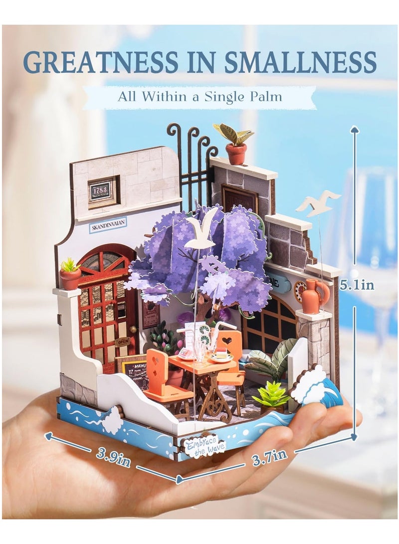 DIY Mini Building House Micro Kit - Holiday Dining Room, Lifestyle Mini Bookshelf Decor, DIY Hobby/Craftsman Gift (Seaside Dining Room) - Image 4